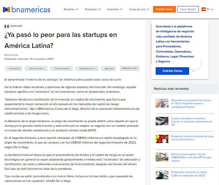 ¿Ya pasó lo peor para las startups en América Latina?